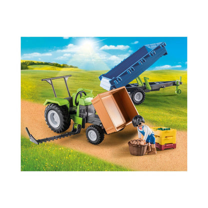 Playmobil - 71249 - Tracteur avec remorque - Le club d'équitation - Animaux & Nature - Country - La vie à la ferme