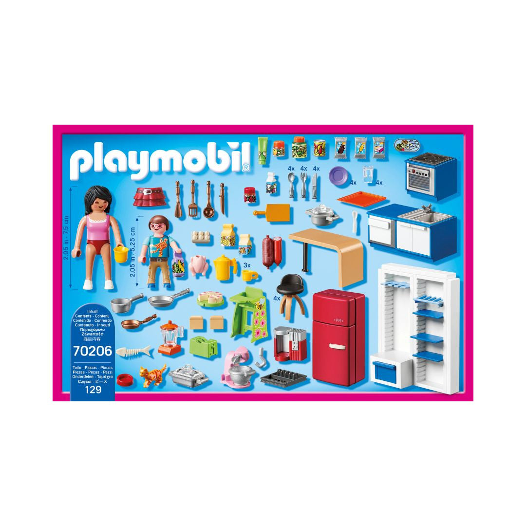 Playmobil - 70206 - Cuisine familiale - Famille & Loisirs - Dolhouse - La maison traditionnelle