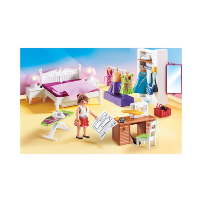 Playmobil - 70208 - Chambre avec espace couture - Famille & Loisirs - Dolhouse - La maison traditionnelle