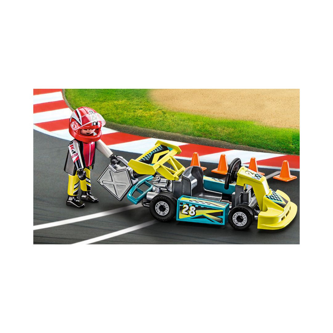 Playmobil - 9322 - Valisette Pilote de karting - Ville & Métiers - Famous Cars