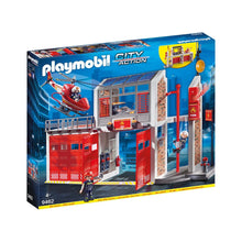 Playmobil - 9462 - Caserne de pompiers avec hélicoptère - Ville & Métiers - City Life - Les pompiers