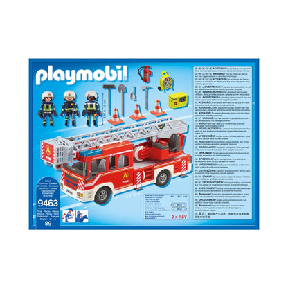 Playmobil - 9463 - Camion de pompiers avec échelle pivotante - Ville & Métiers - City Life - Les pompiers