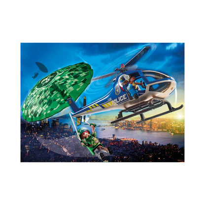 Playmobil - 70569 - Hélicoptère de police et parachutiste - Ville & Métiers - City Life - Les policiers