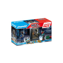 Playmobil - 70908 - Starter Pack Policier cambrioleur de coffre-fort - Ville & Métiers - City Life - Les policiers