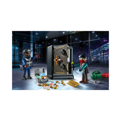 Playmobil - 70908 - Starter Pack Policier cambrioleur de coffre-fort - Ville & Métiers - City Life - Les policiers