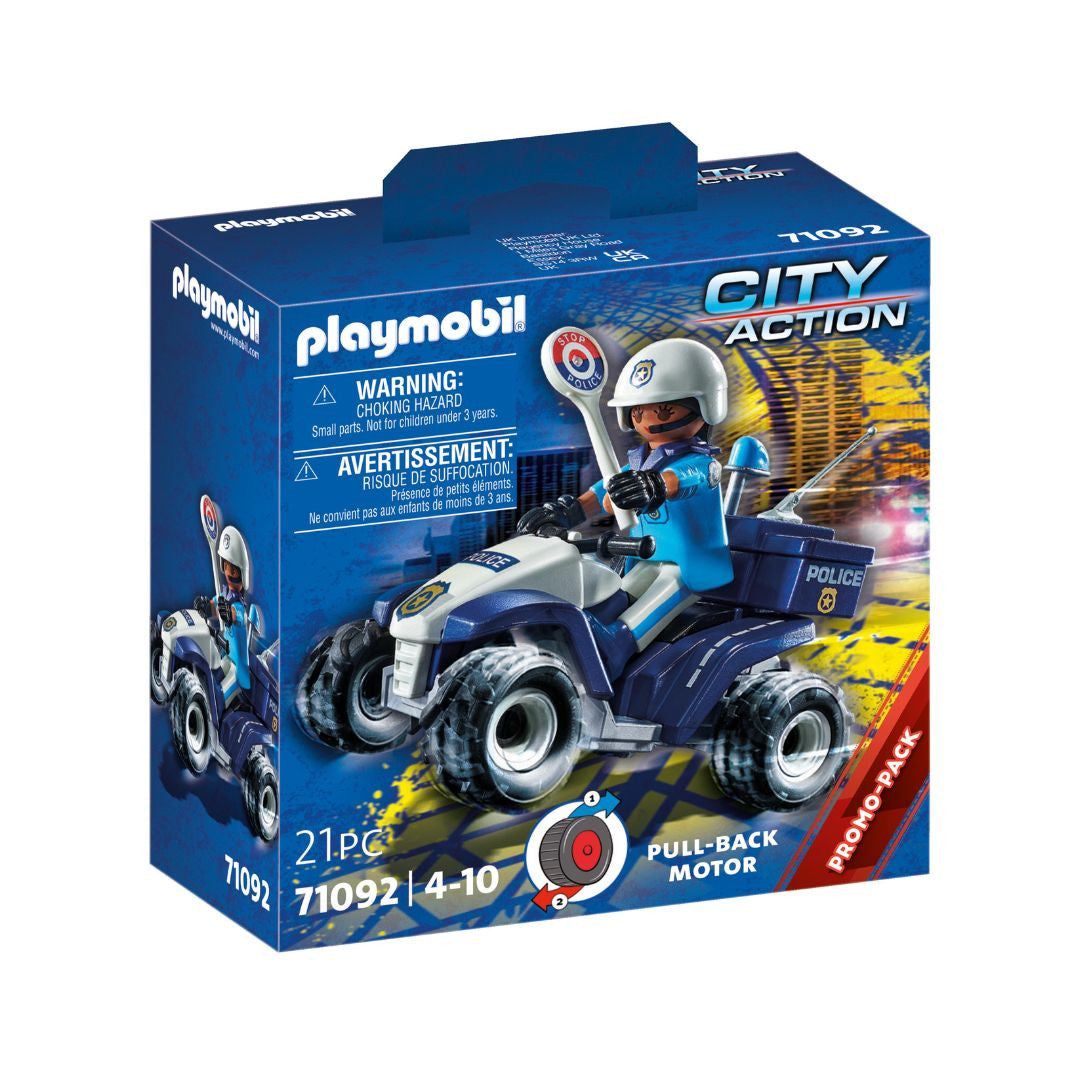 Playmobil - 71092 - Policier et quad - Ville & Métiers - City Life - Les policiers