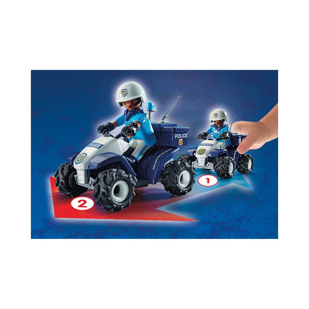 Playmobil - 71092 - Policier et quad - Ville & Métiers - City Life - Les policiers