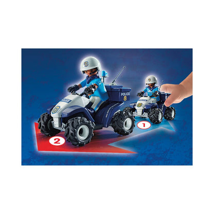 Playmobil - 71092 - Policier et quad - Ville & Métiers - City Life - Les policiers