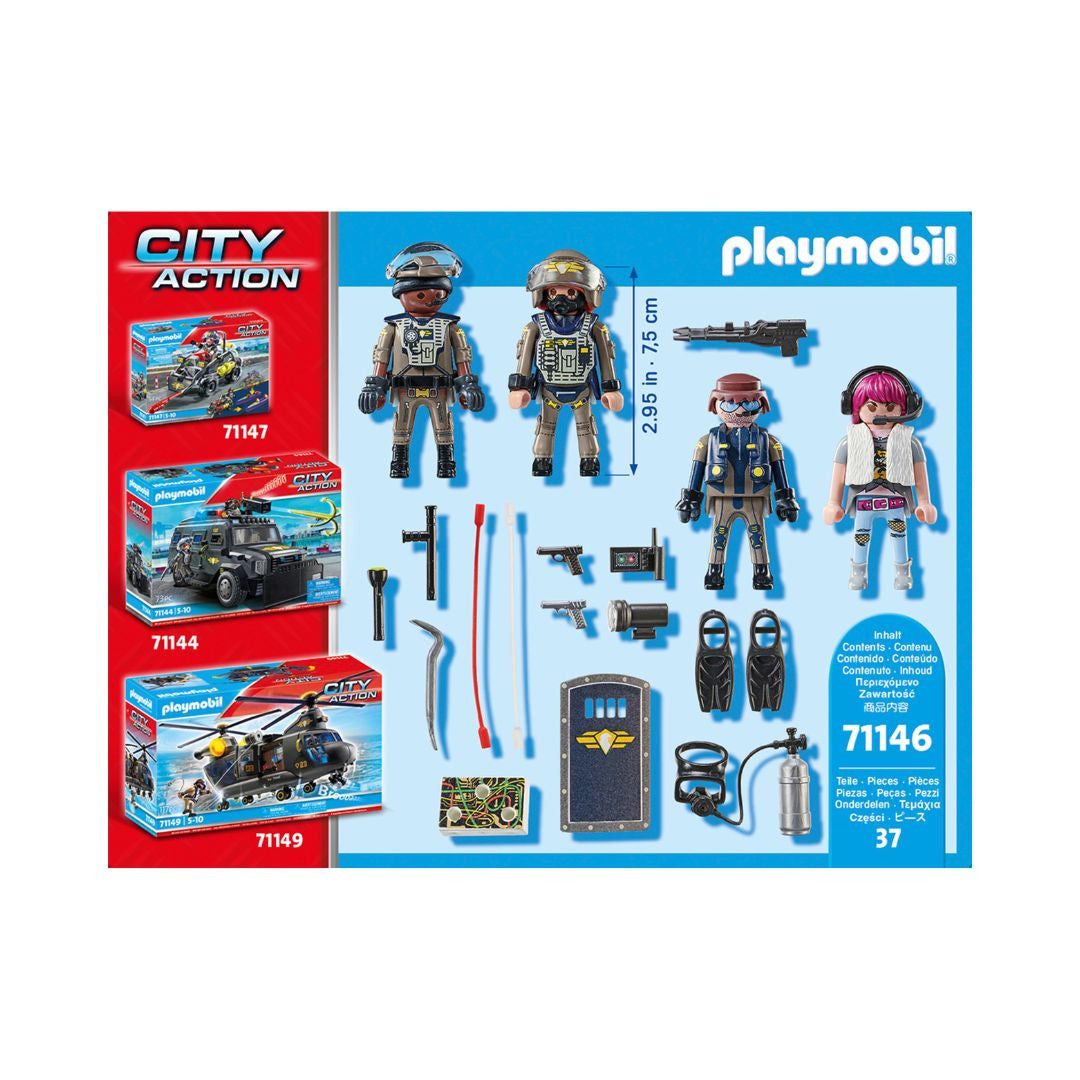 Playmobil - 71146 - Equipe des forces spéciales avec bandit - Ville & Métiers - City Life - Les policiers
