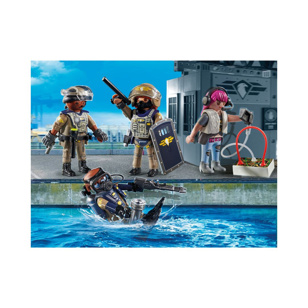 Playmobil - 71146 - Equipe des forces spéciales avec bandit - Ville & Métiers - City Life - Les policiers