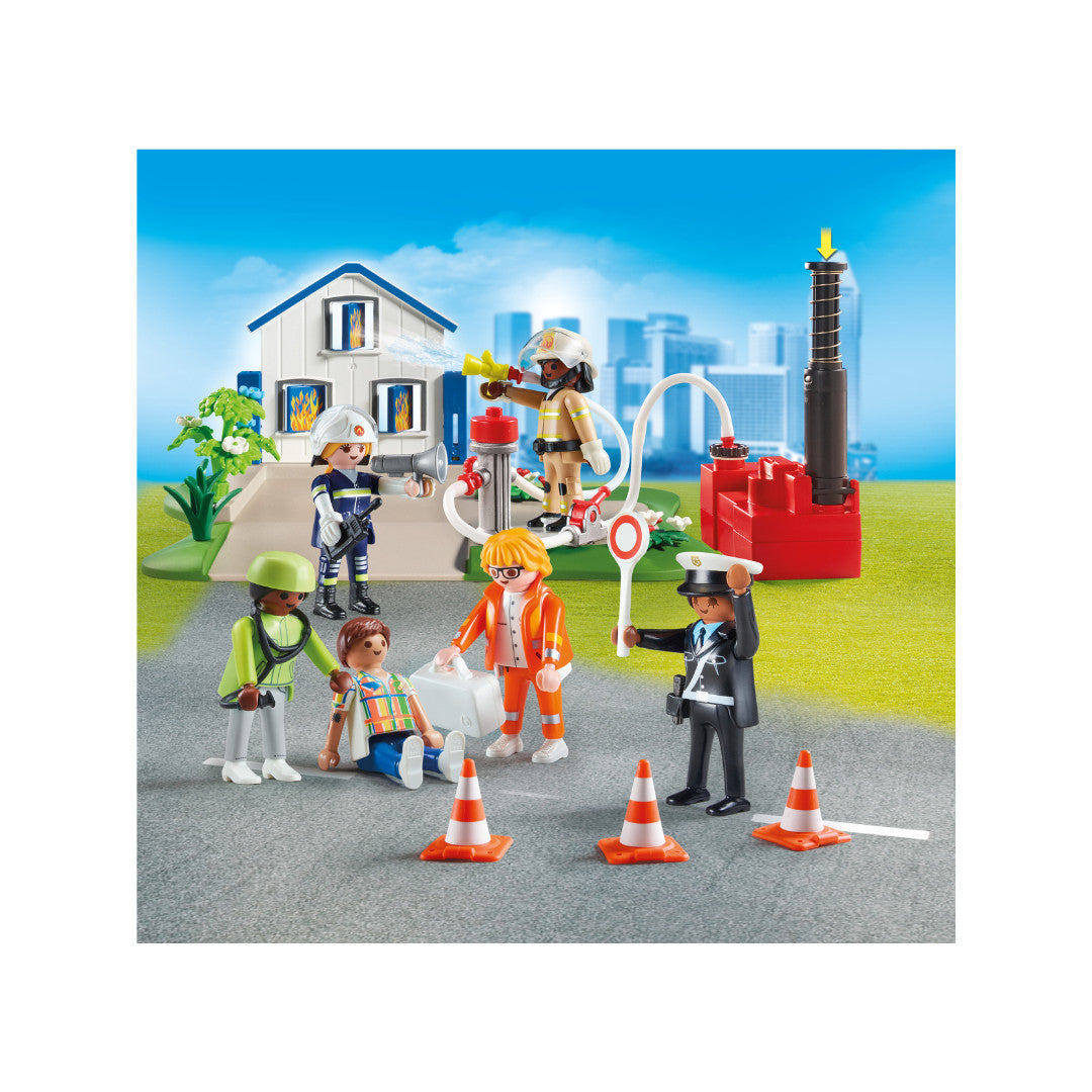 Playmobil - 70980 - My Figures : Secouristes - Ville & Métiers - City Life - Les secouristes