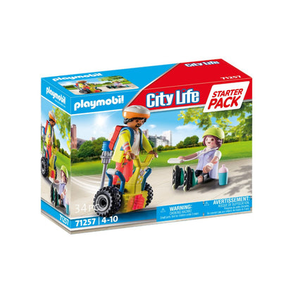 Playmobil - 71257 - Starter Pack Secouriste avec gyropode - Ville & Métiers - Les secouristes