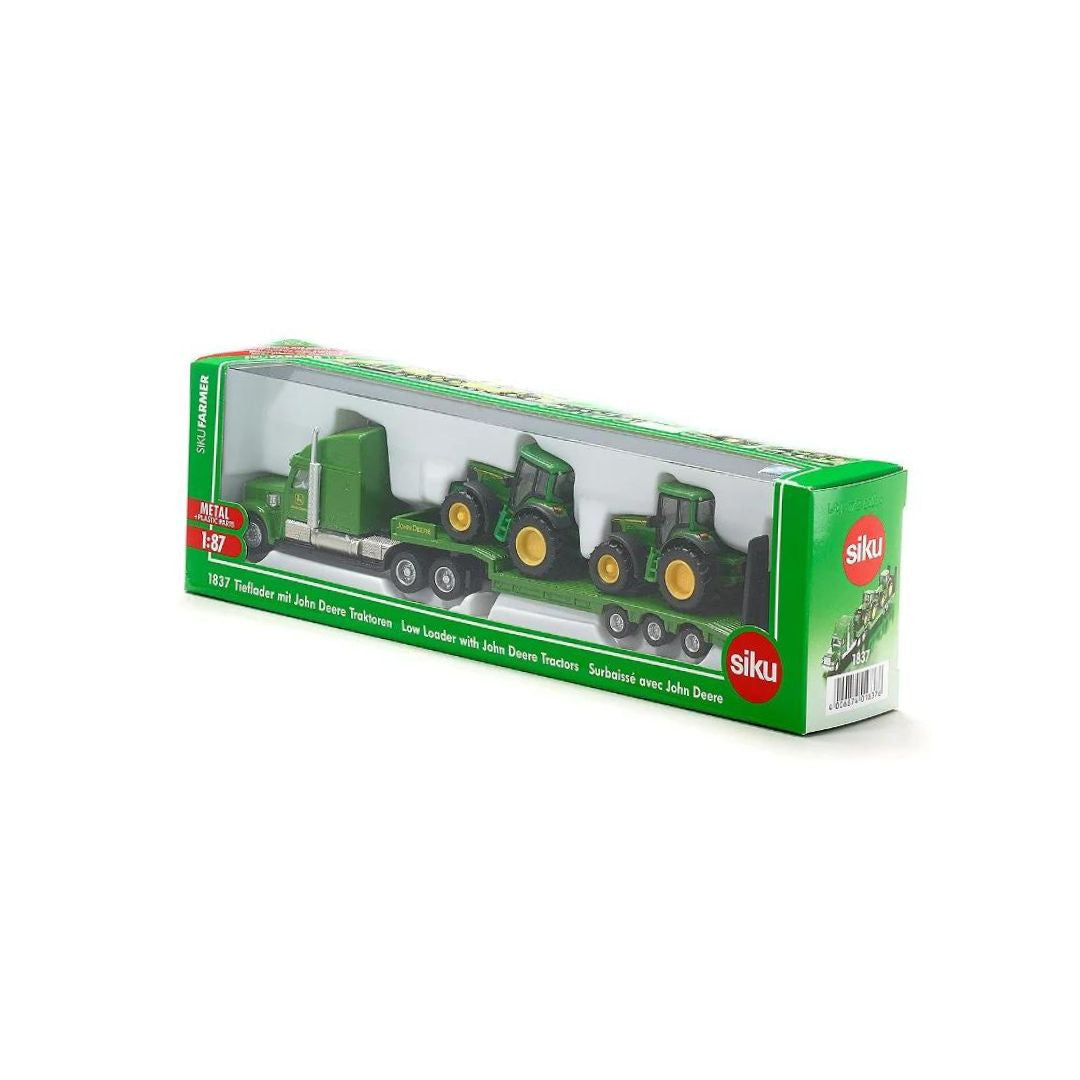 Siku - Camion surbaissé avec tracteurs John Deere