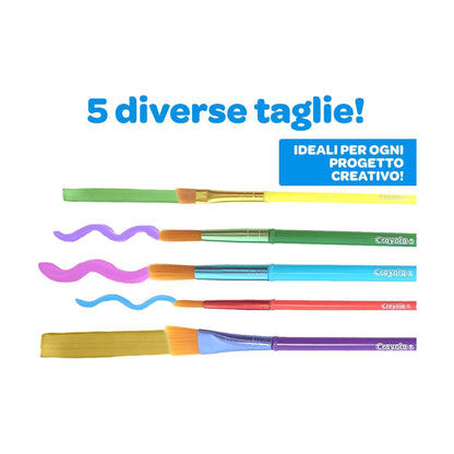 Crayola - 5 pinceaux de différentes tailles