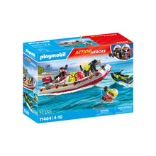 Playmobil - 71464 - Bateau de pompier et scooter des mers - Ville & Métiers - Les pompiers