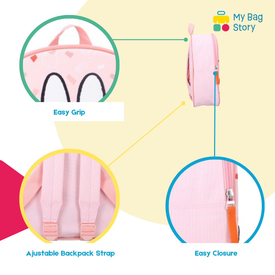 Mybagstory - Sac à dos Miffy 3D Rose Clair