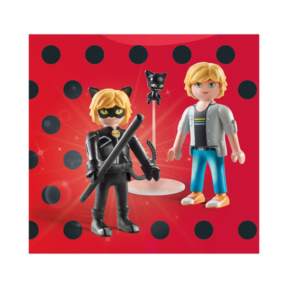Playmobil - 71337 - Miraculous : Adrien & Chat Noir - Histoire & Imaginaire - Miraculous