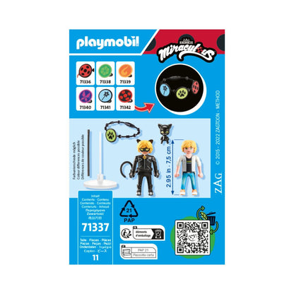 Playmobil - 71337 - Miraculous : Adrien & Chat Noir - Histoire & Imaginaire - Miraculous