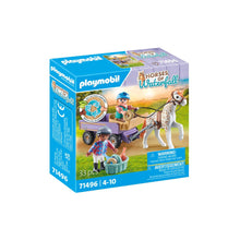 Playmobil - 71496 - Enfants avec calèche et poney - Animaux & Nature - Le poney club