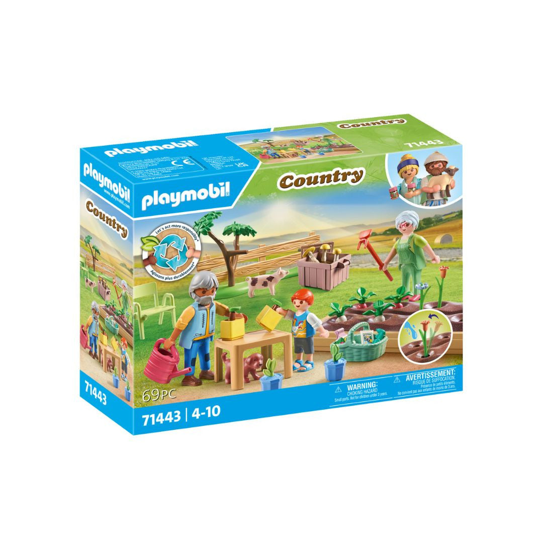 Playmobil - 71443 - Grands-parents et potager - Animaux & Nature - La vie à la ferme