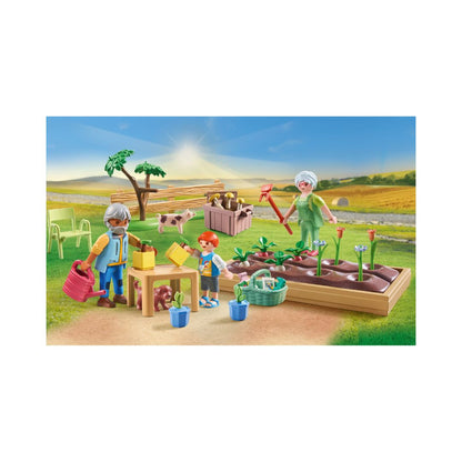 Playmobil - 71443 - Grands-parents et potager - Animaux & Nature - La vie à la ferme