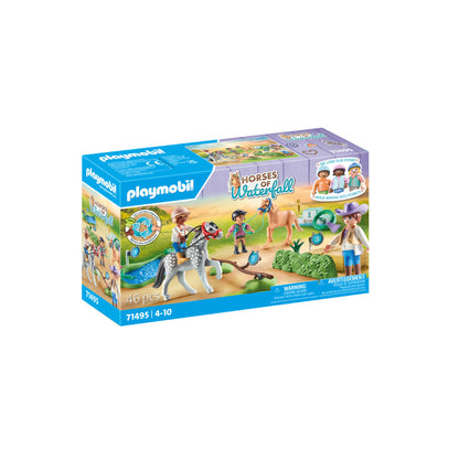 Playmobil - 71495 - Cavaliers poneys et saut d'obstacles - Animaux & Nature - Le poney club