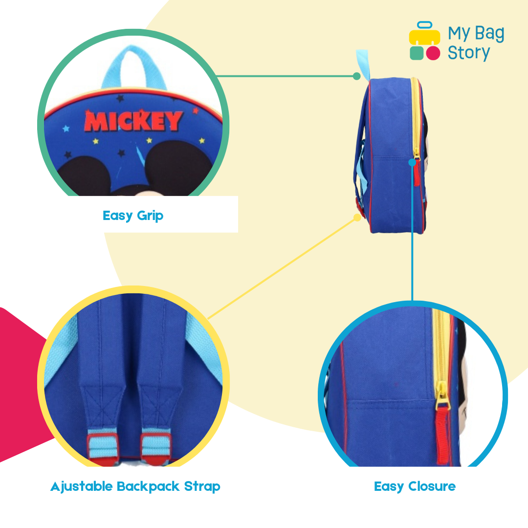 Mybagstory - Sac à dos 3D Mickey Mouse Bleu