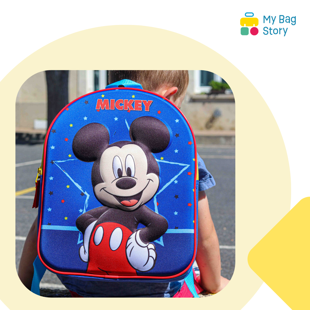 Mybagstory - Sac à dos 3D Mickey Mouse Bleu