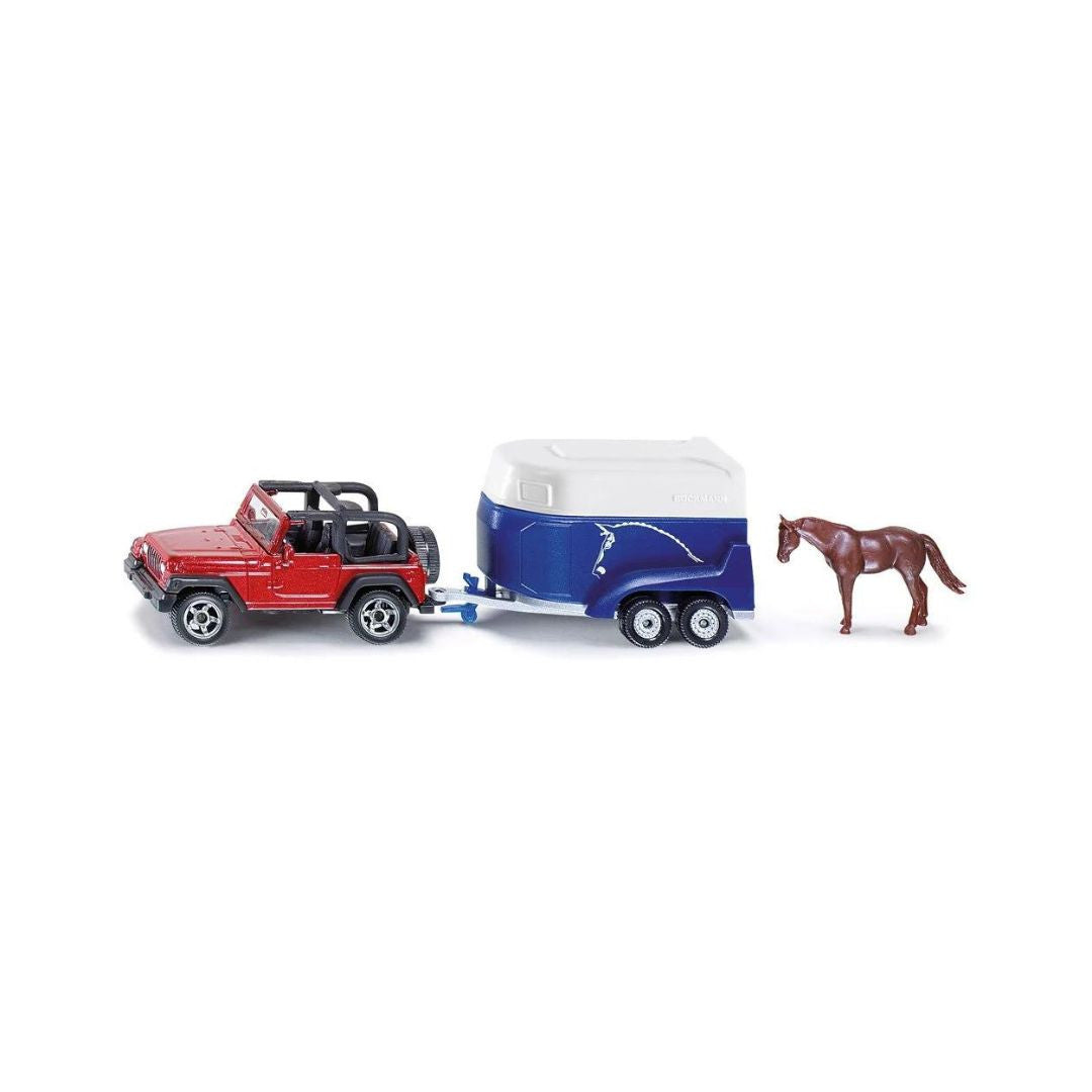 Siku - Jeep avec remorque à chevaux