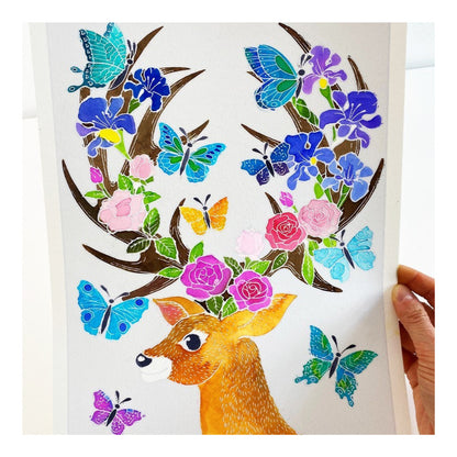 Sentosphère - Aquarellum Cerfs Enchantés