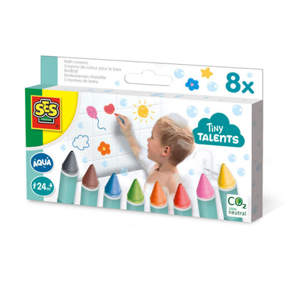 Crayons de couleur pour le bain – 8 Couleurs - SES CREATIVE - 13050