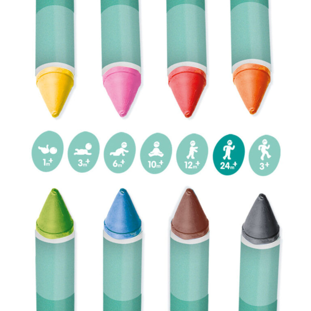Crayons de couleur pour le bain – 8 Couleurs - SES CREATIVE - 13050