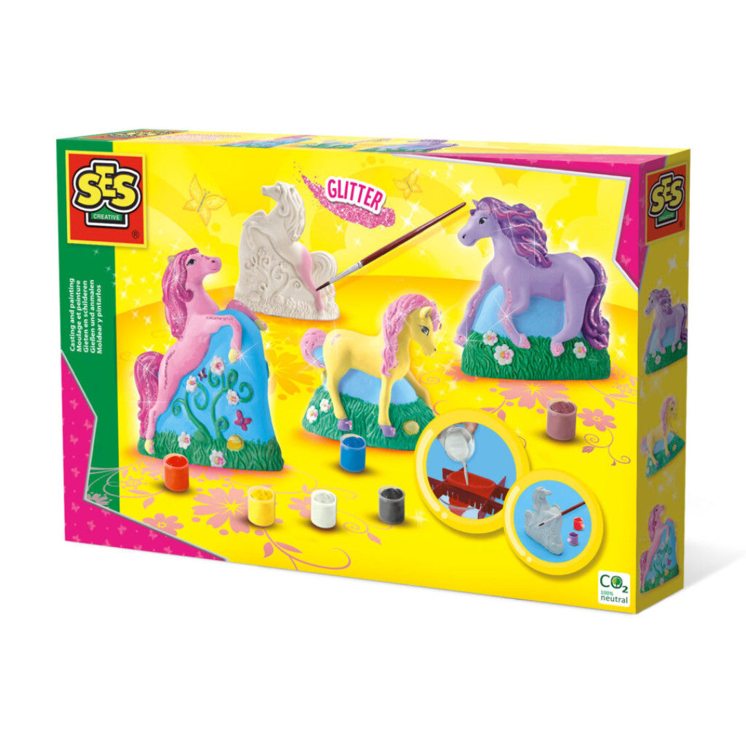 Moulage et peinture – 3 chevaux - SES CREATIVE - 01356
