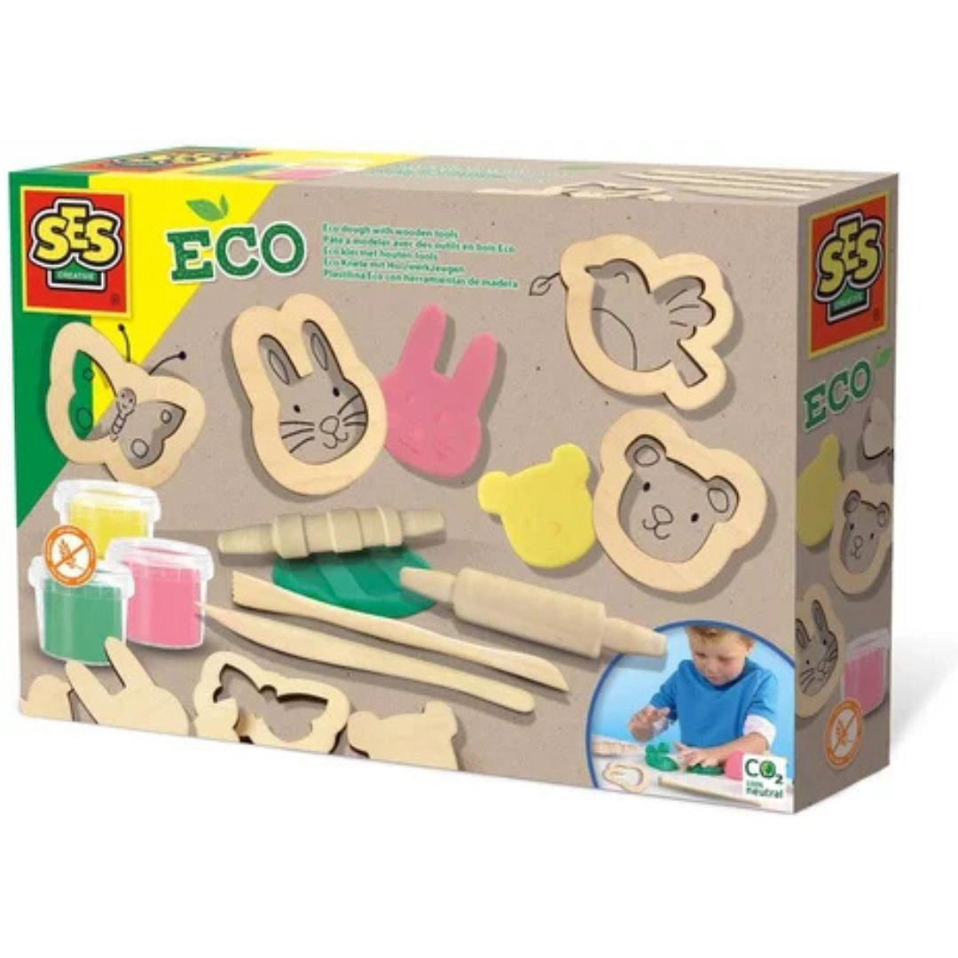 Pâte À Modeler Avec Des Outils En Bois Eco - SES CREATIVE - 24917
