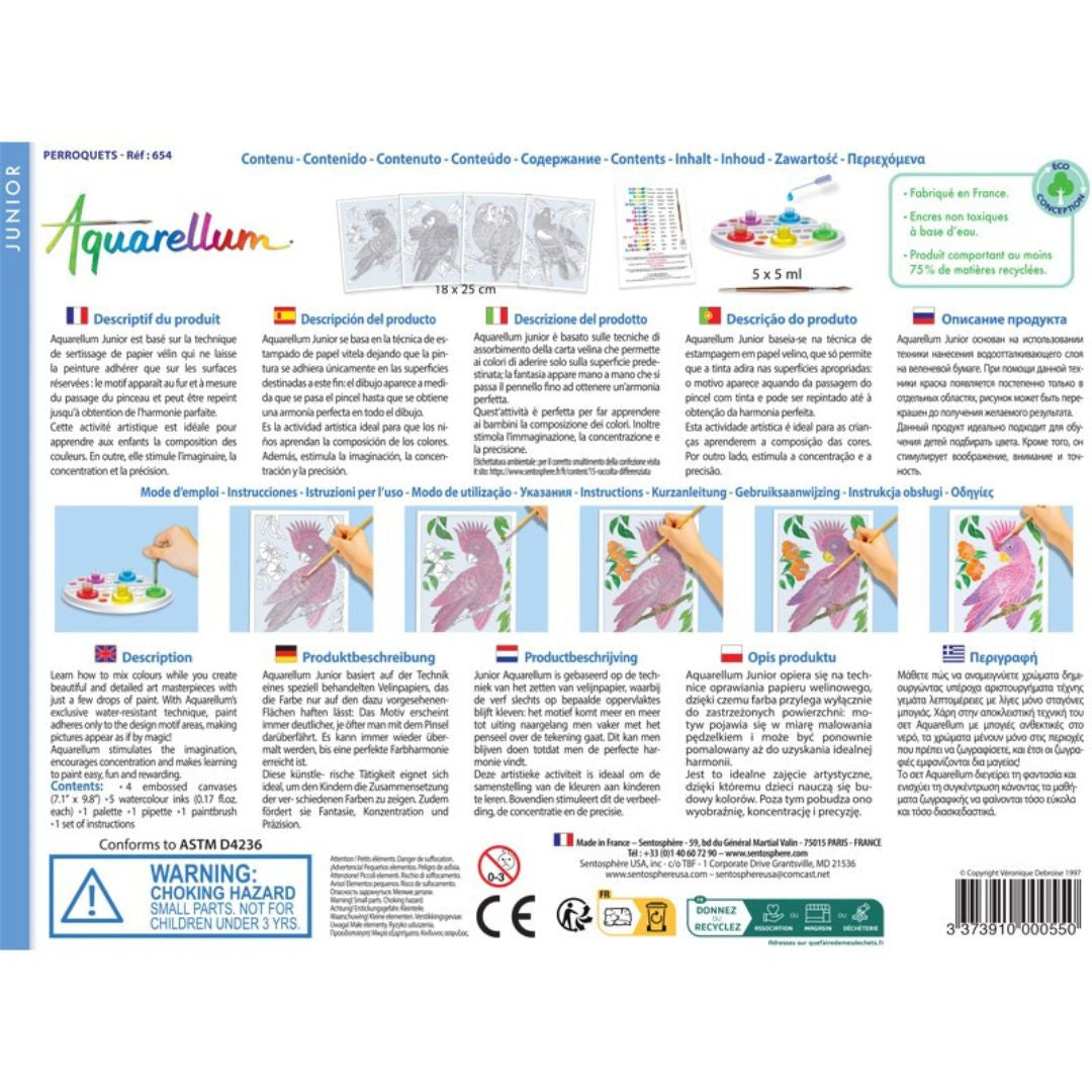 Sentosphère - Aquarellum Junior Perroquets