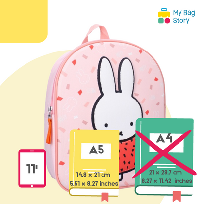Mybagstory - Sac à dos Miffy 3D Rose Clair