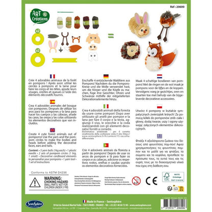 Sentosphère Art & Créations - Animaux de la forêt en Pompons
