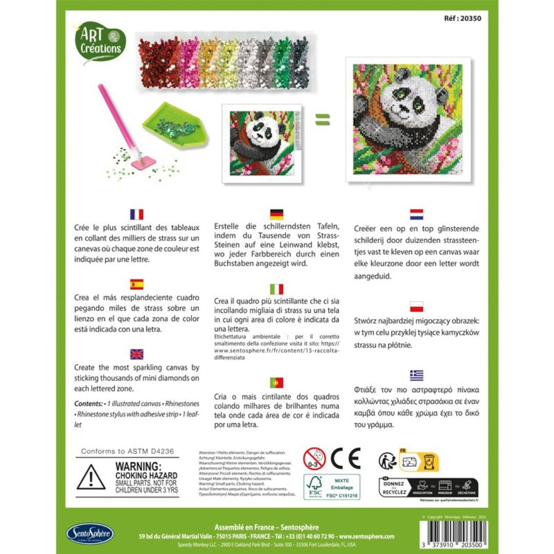 Sentosphère - Canevas à Diamanter - Panda