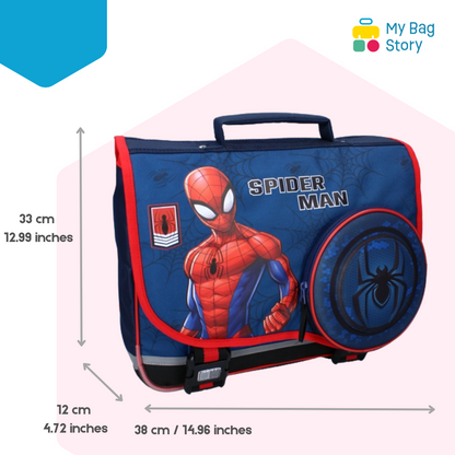 Mybagstory - Cartable Spiderman Bleu foncé Rouge
