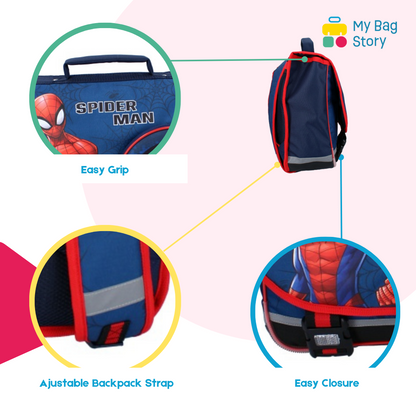 Mybagstory - Cartable Spiderman Bleu foncé Rouge