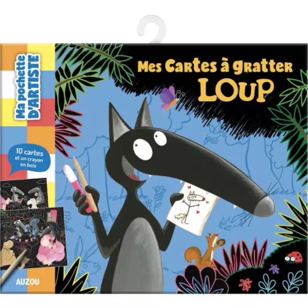 Auzou - Ma pochette d'artiste - Mes cartes a gratter loup