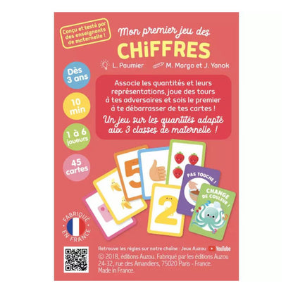 Auzou - Jeux de cartes - Mon premier jeu des chiffres