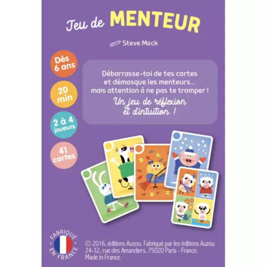 Auzou - Jeux de cartes - Jeu de menteur des animaux de la ferme
