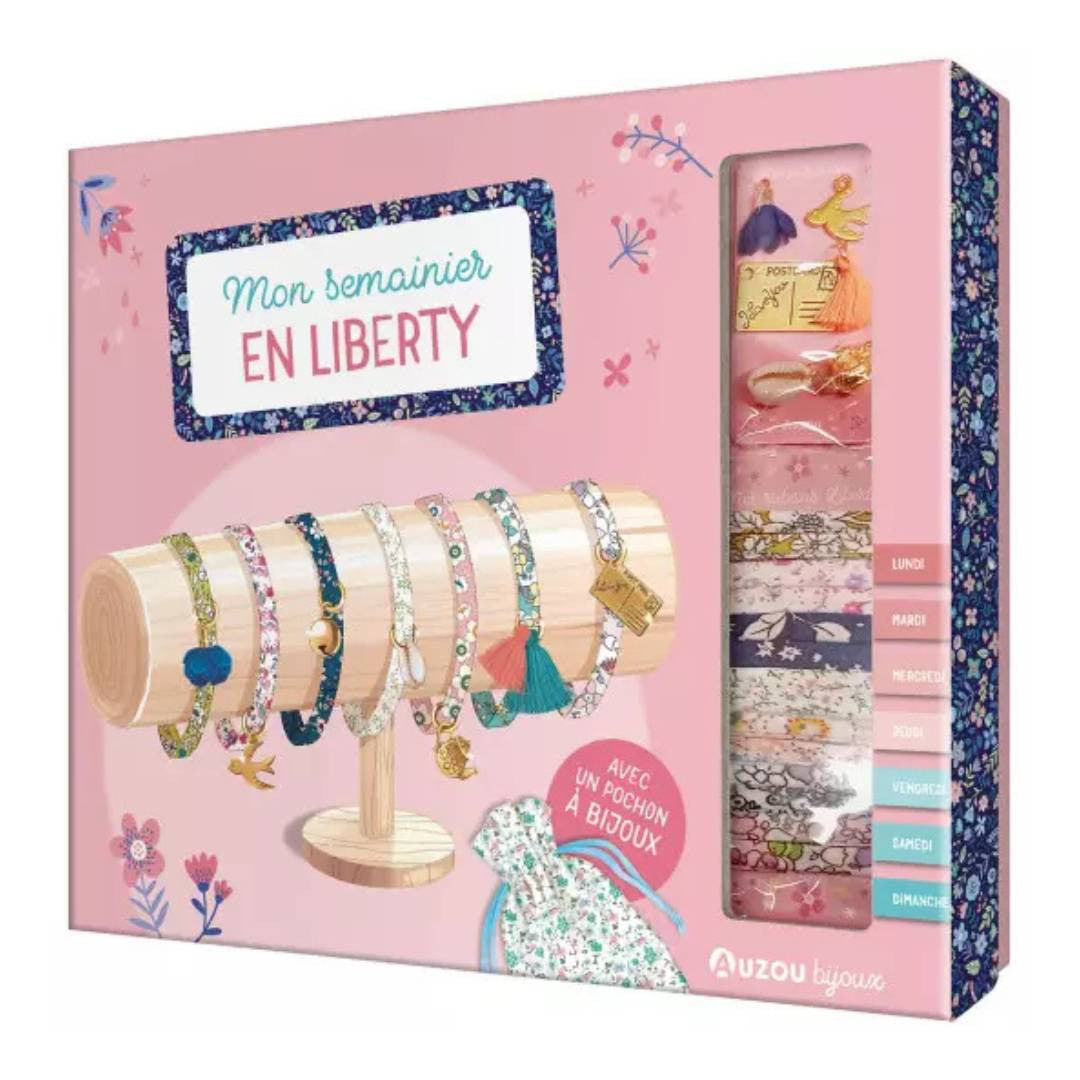 Auzou - Ma boîte à bijoux - Mon semainier de 7 bracelets en liberty