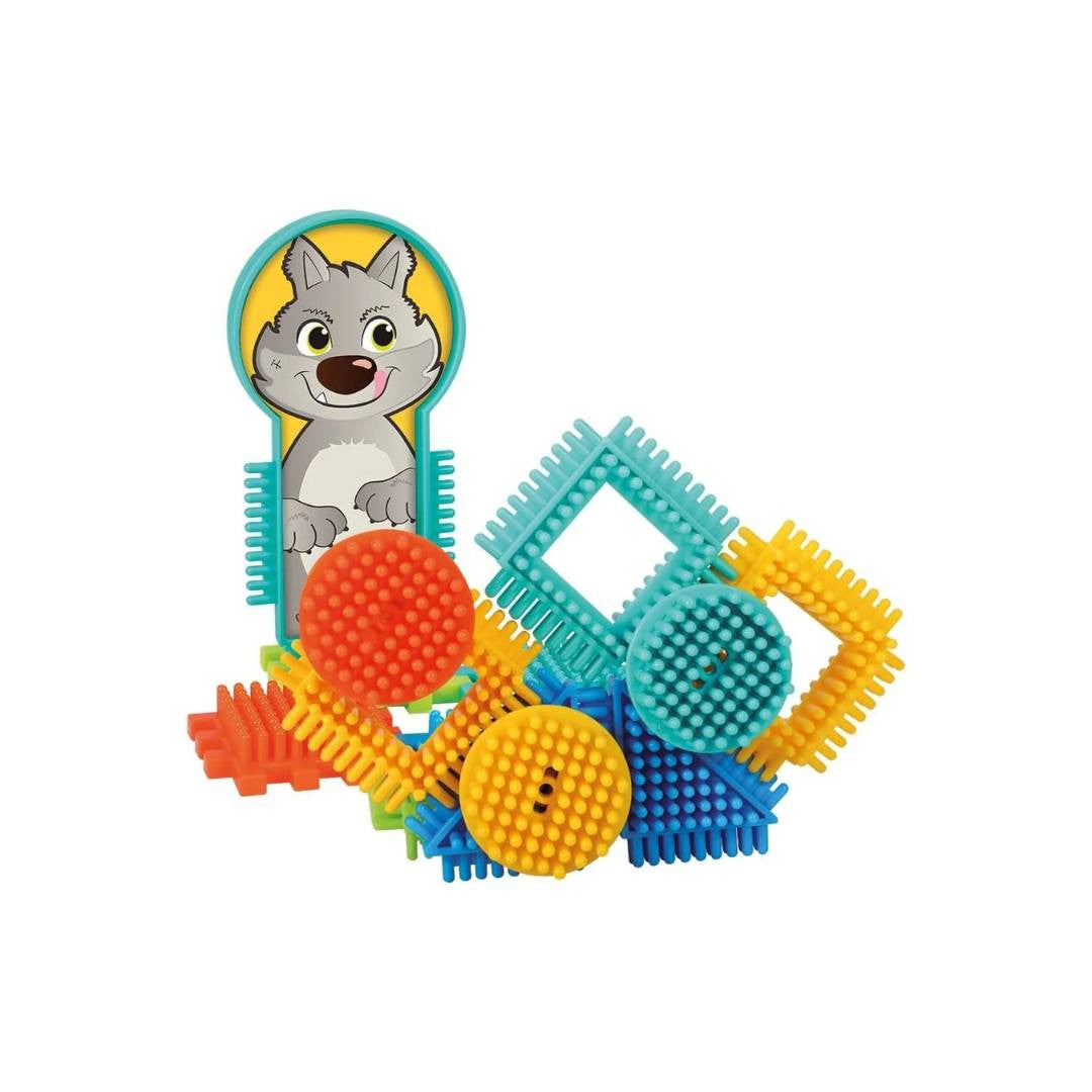 Coffret 50 Bloko avec 2 figurines loup et cochon