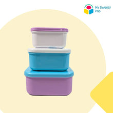 Lot de 3 boîtes à goûter Stitch (Violet/Blanc/Bleu)