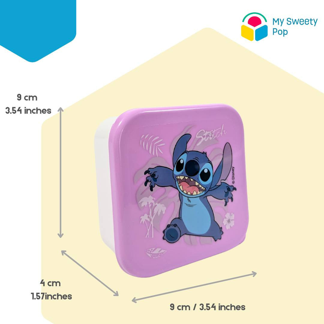 Lot de 3 boîtes à goûter Stitch (Violet/Blanc/Bleu)