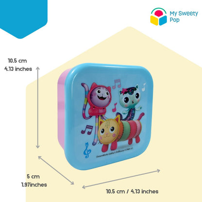 Lot de 3 boîtes à goûter Gabby's Dollhouse (Rose/Violet/Bleu)