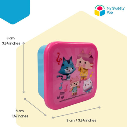 Lot de 3 boîtes à goûter Gabby's Dollhouse (Rose/Violet/Bleu)