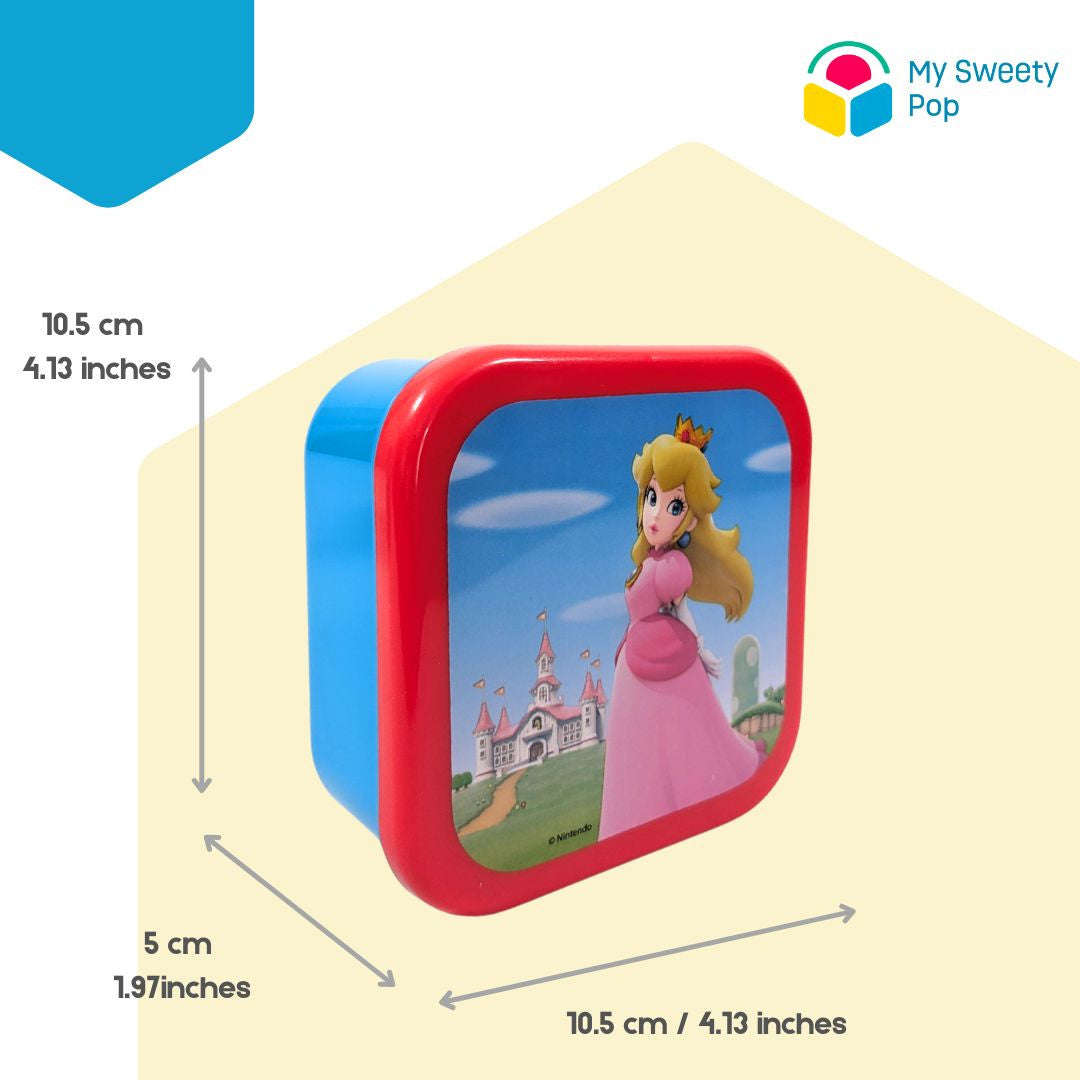 Lot de 3 boîtes à goûter Super Mario (Rouge/Bleu clair/Bleu foncé)